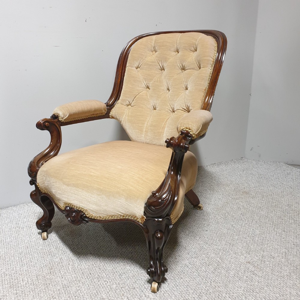 Superb Victorian Mahogany Armchair
