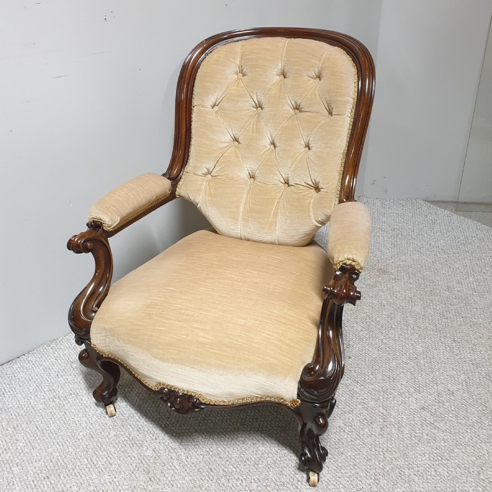 Superb Victorian Mahogany Armchair View II