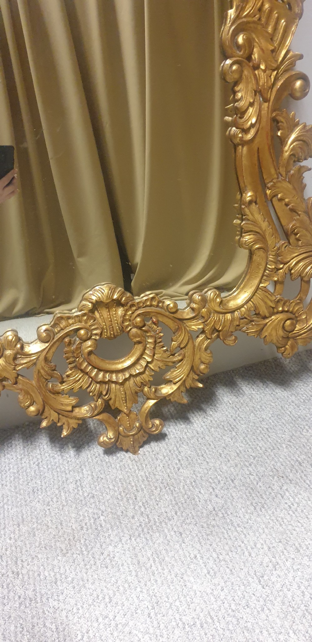 Large Carved Gilt Framed Wall Mirror View IX