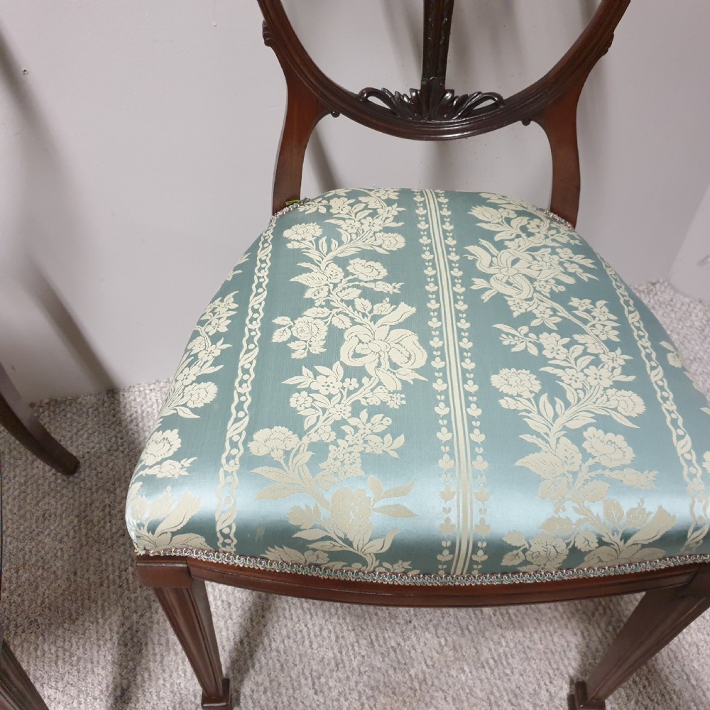 Outstanding Pair Mahogany Hall Chairs View V