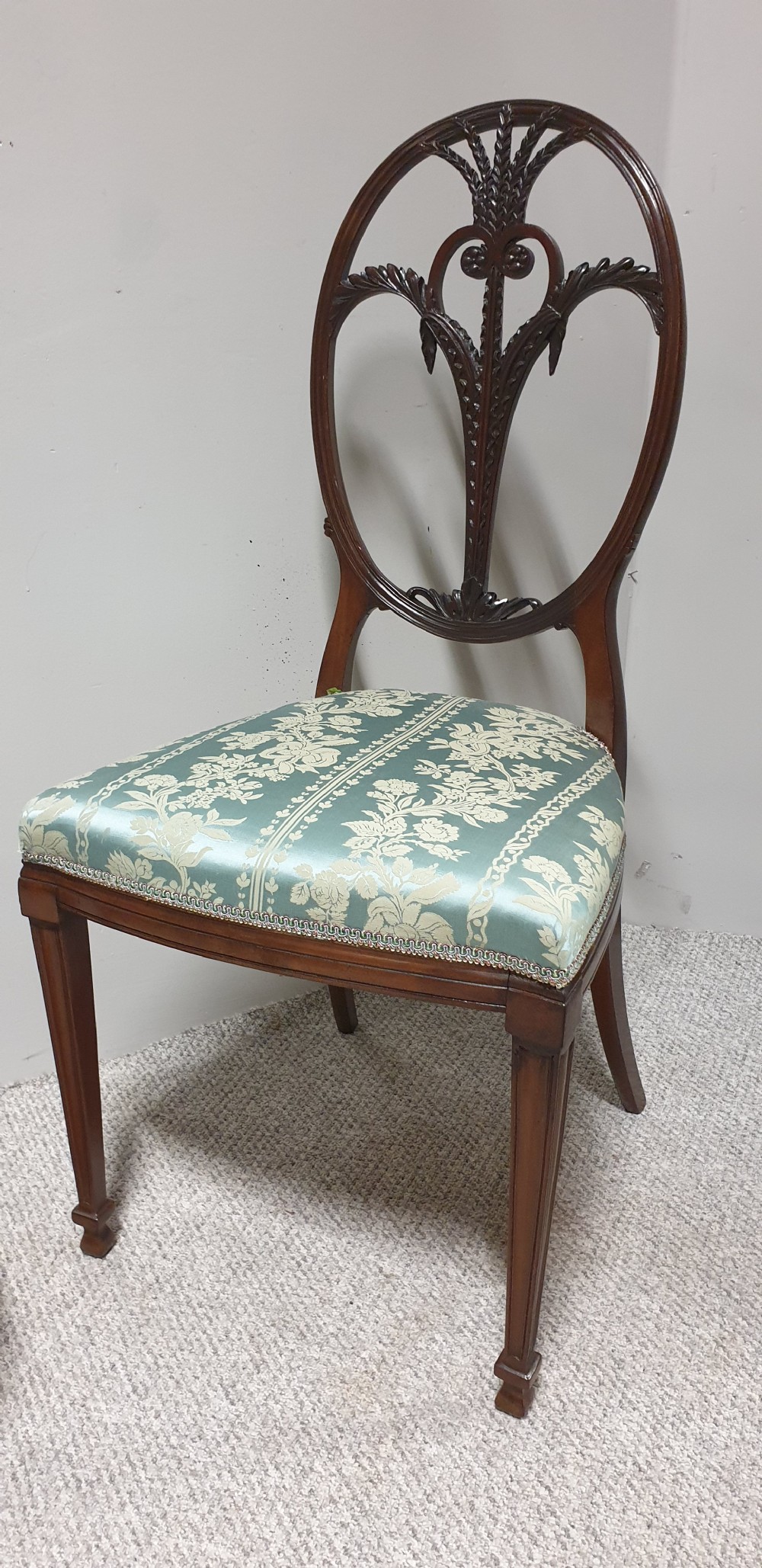 Outstanding Pair Mahogany Hall Chairs View VI
