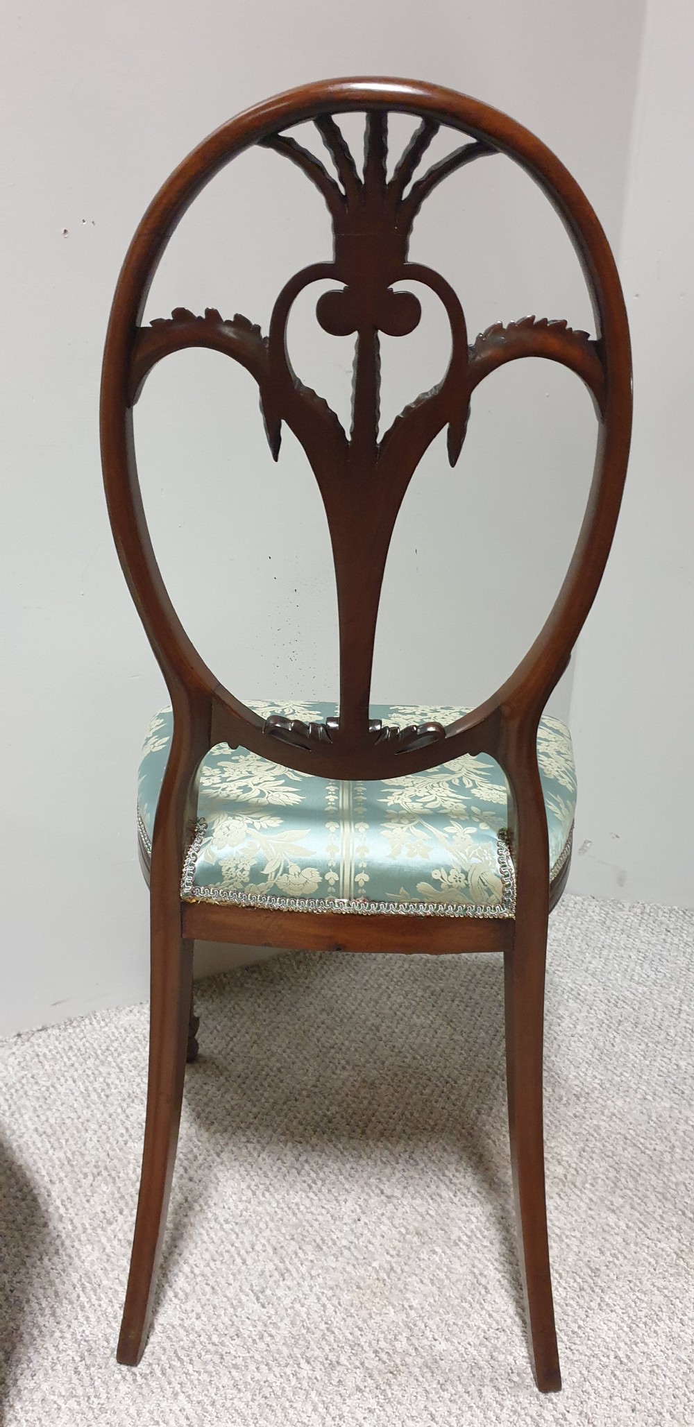 Outstanding Pair Mahogany Hall Chairs View VII