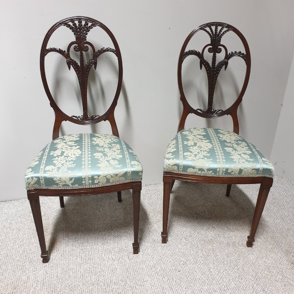 Outstanding Pair Mahogany Hall Chairs