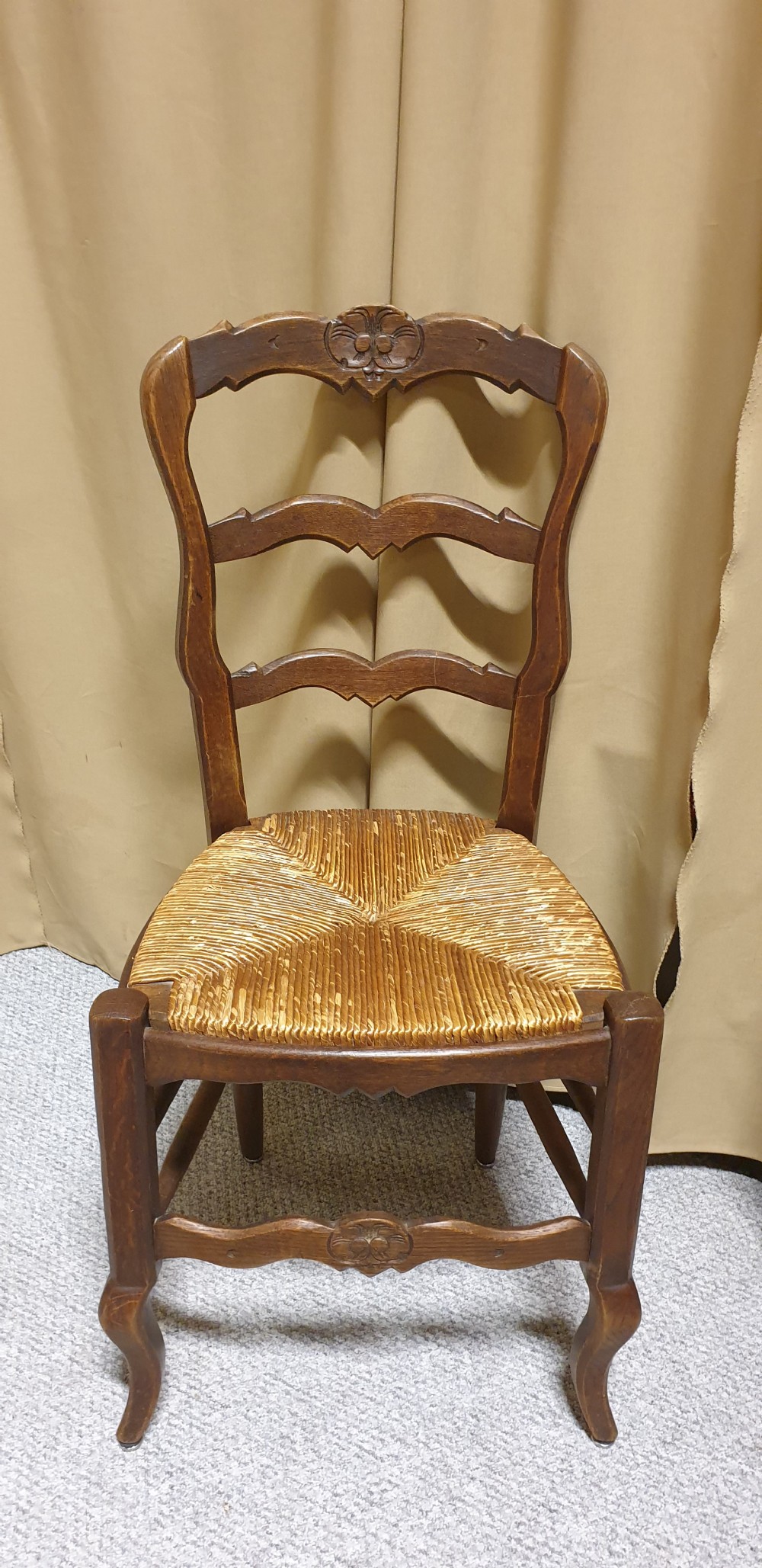 Very Good Set of Six French Oak Kitchen Dining Chairs View IX