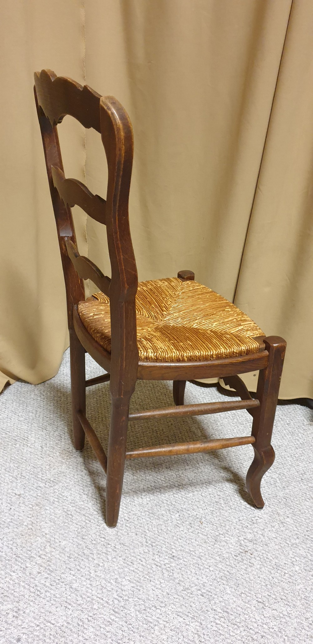 Very Good Set of Six French Oak Kitchen Dining Chairs View XI