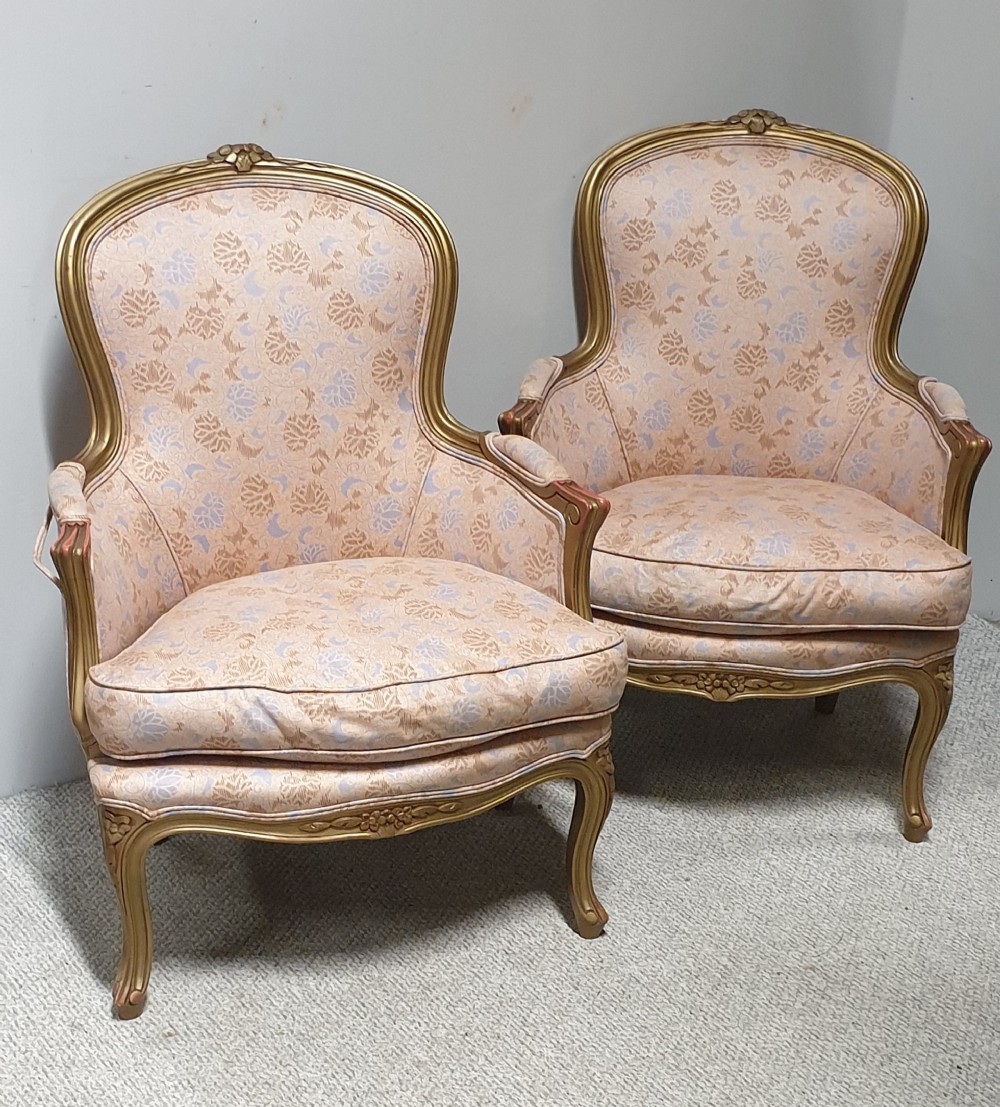 Good Pair French Tub Chairs
