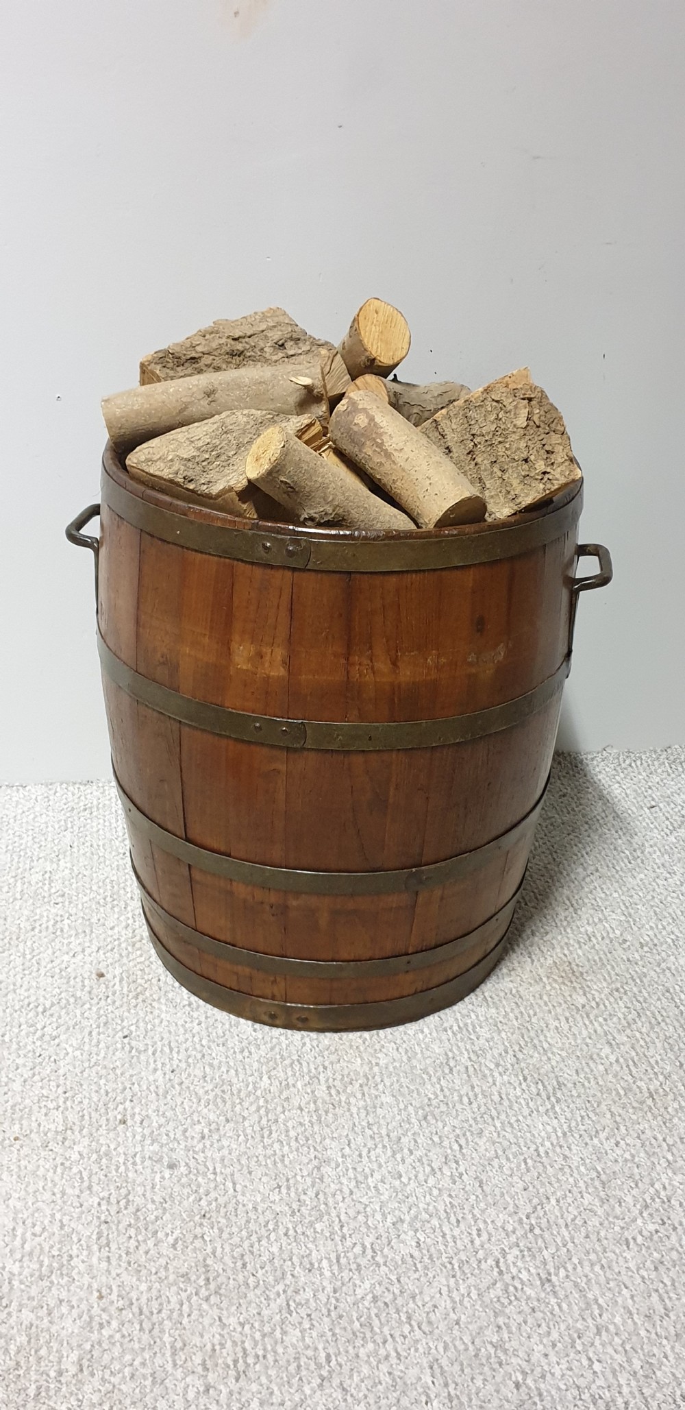 Large Oak Log Bin View II