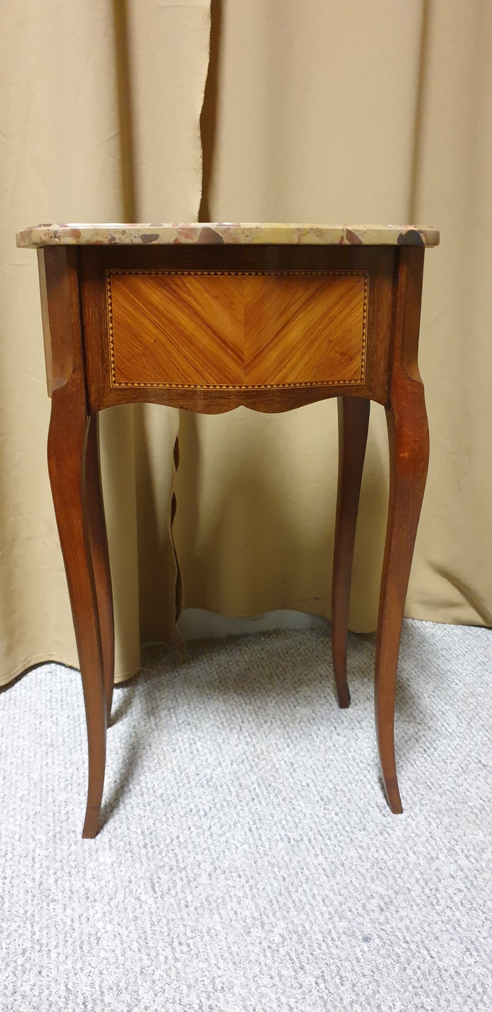 Great Pair French Inlaid Bedside Lamp Tables View VI