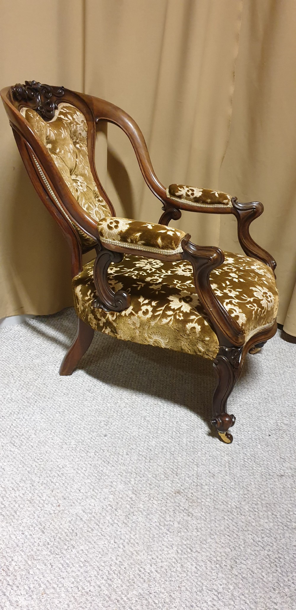 Superb Mahogany Library Chair View X