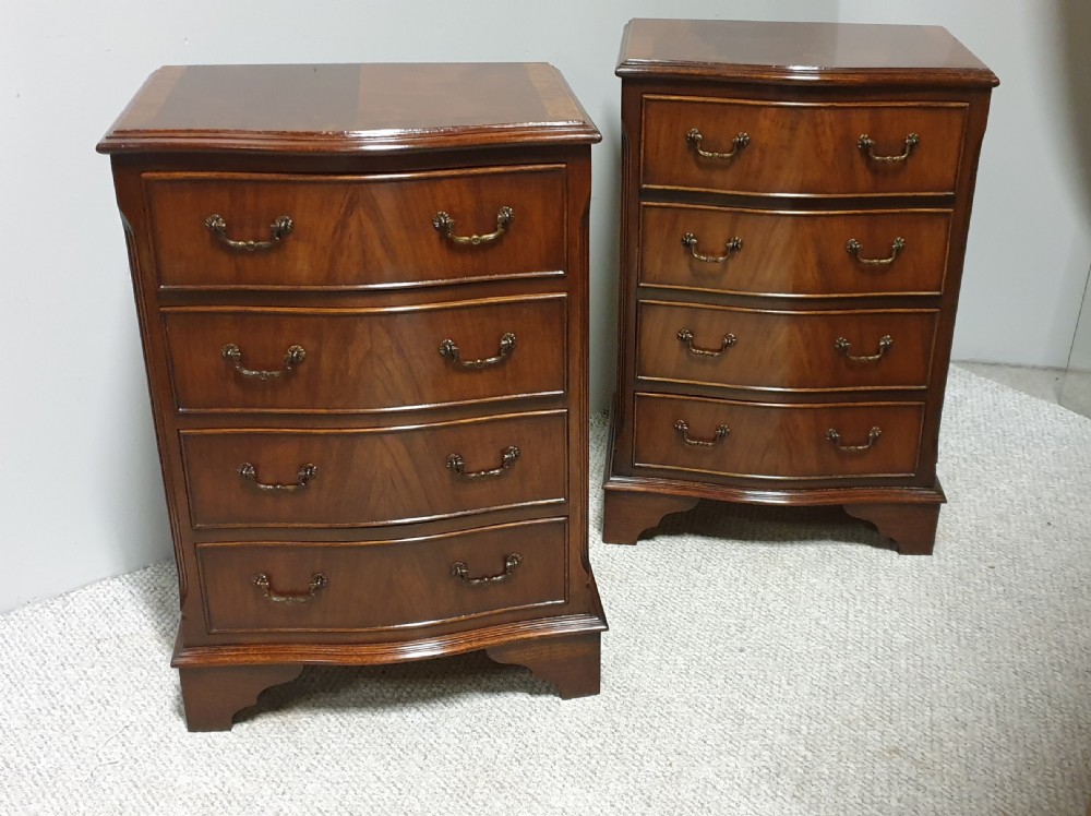Pair Mahogany Bedside Chests of Drawers View II