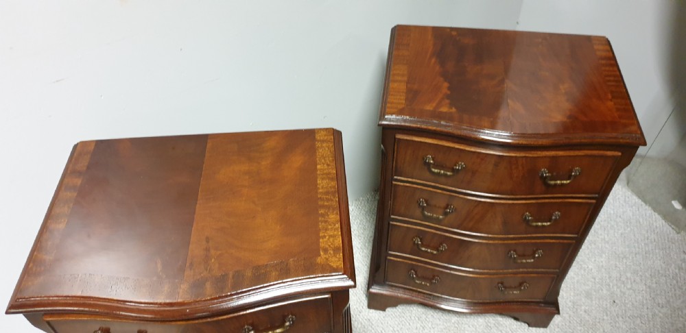 Pair Mahogany Bedside Chests of Drawers View IV