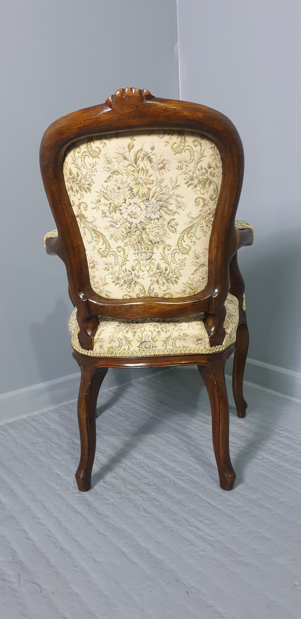 Superb Set Six English Walnut Dining Chairs View IX
