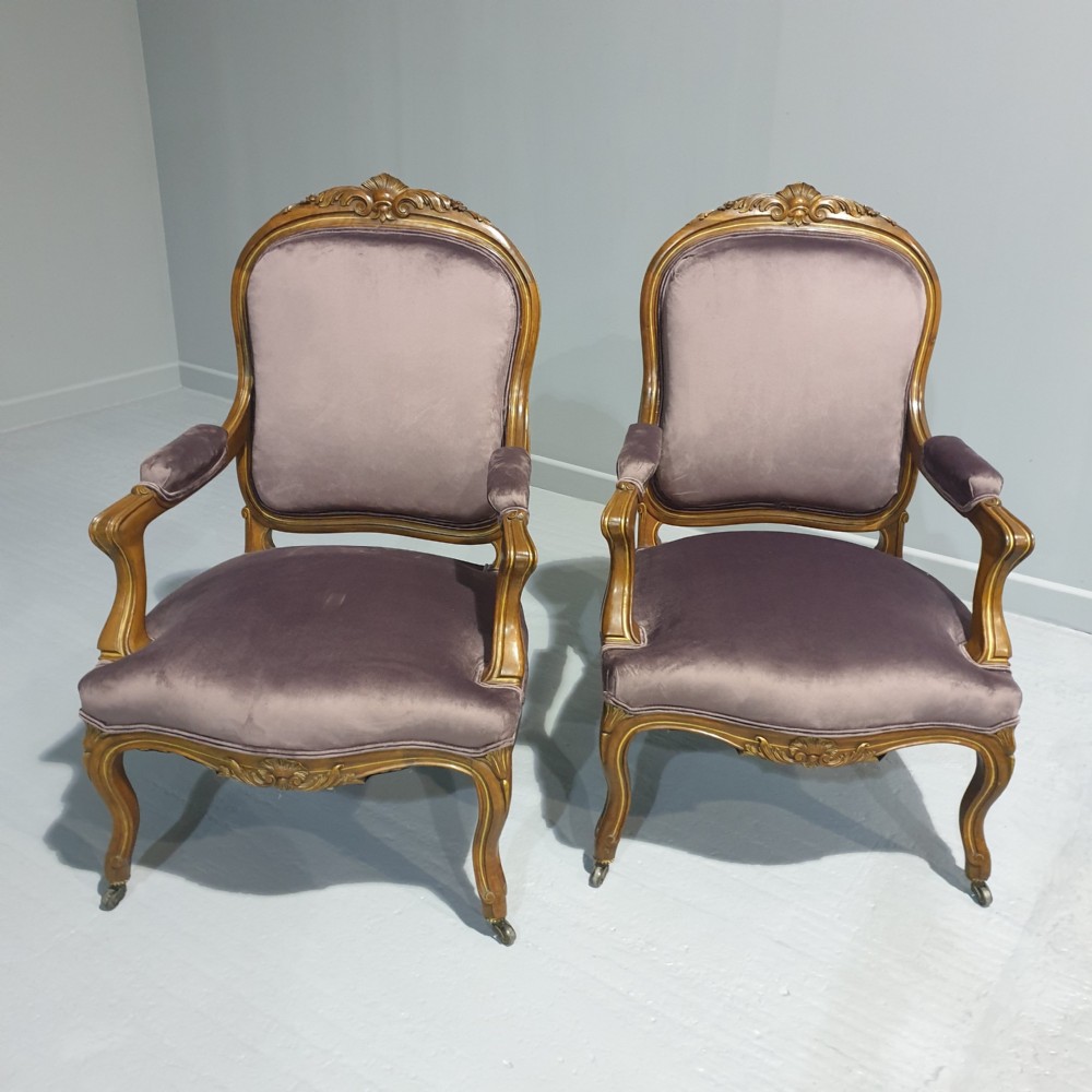 Top Quality Pair French Armchairs