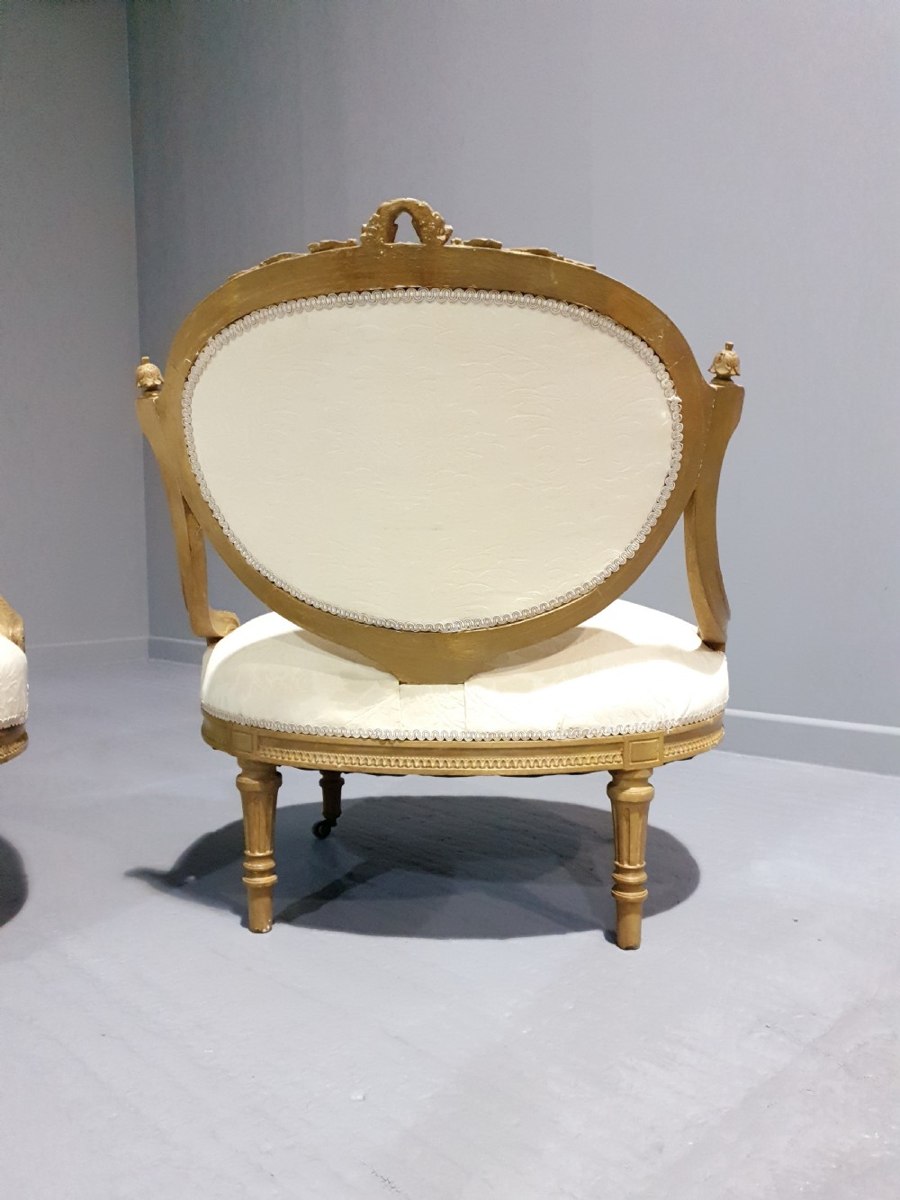 Superb Pair French Painted Chairs View III