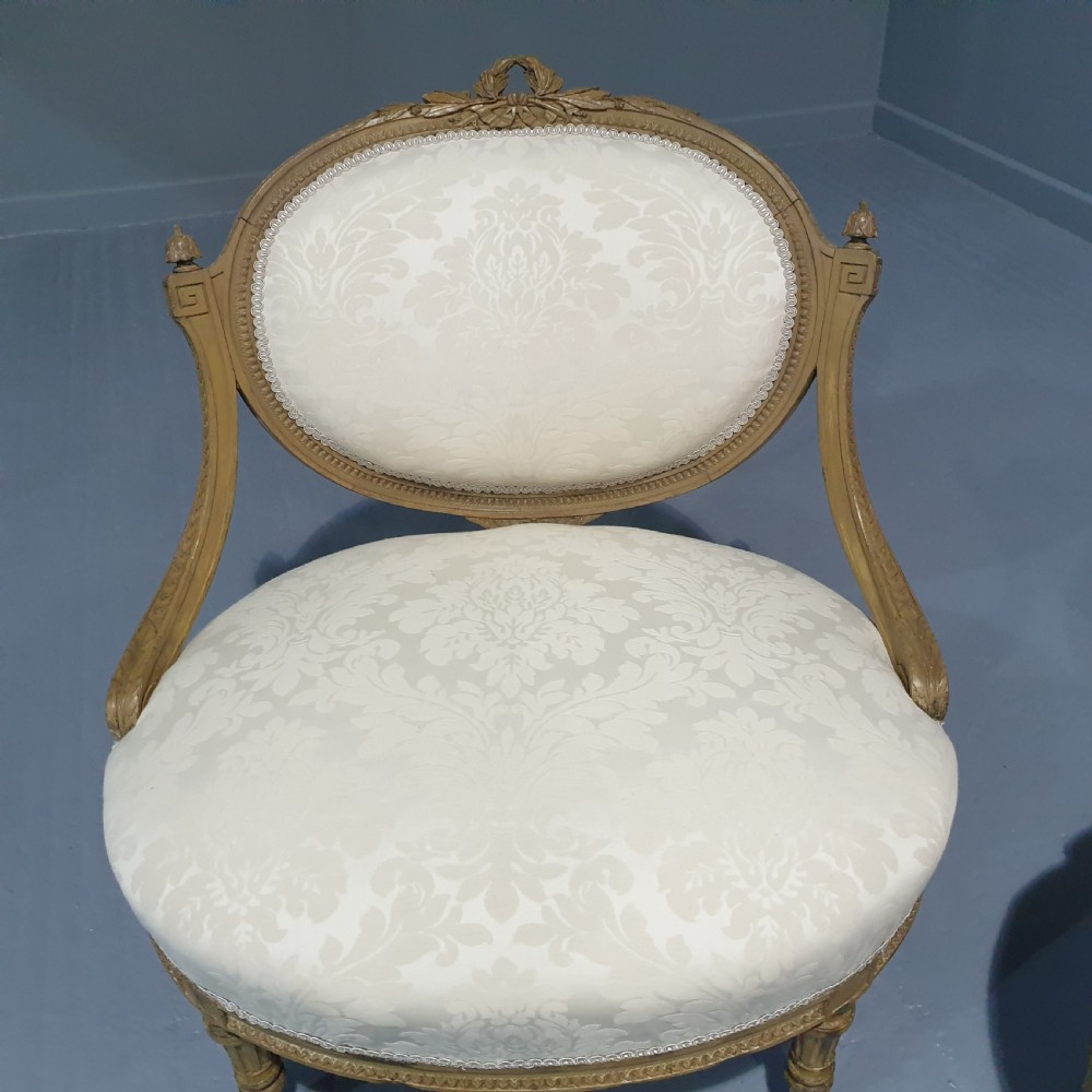 Superb Pair French Painted Chairs View VI