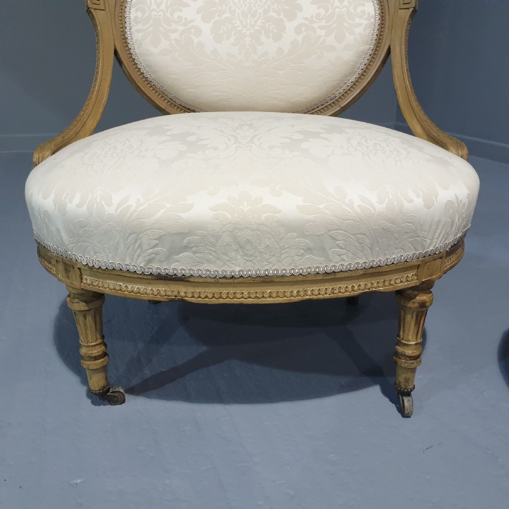 Superb Pair French Painted Chairs View VII