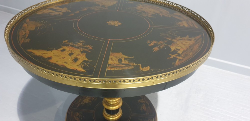 Superb Chinoiserie Laquered And Gilt Centre Table View III