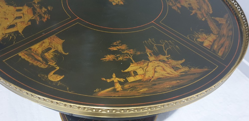 Superb Chinoiserie Laquered And Gilt Centre Table View V