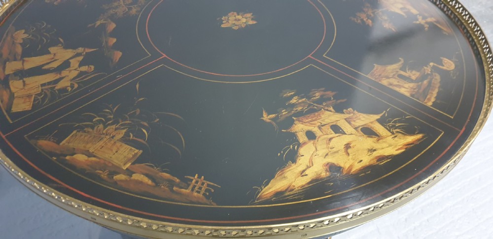 Superb Chinoiserie Laquered And Gilt Centre Table View XI