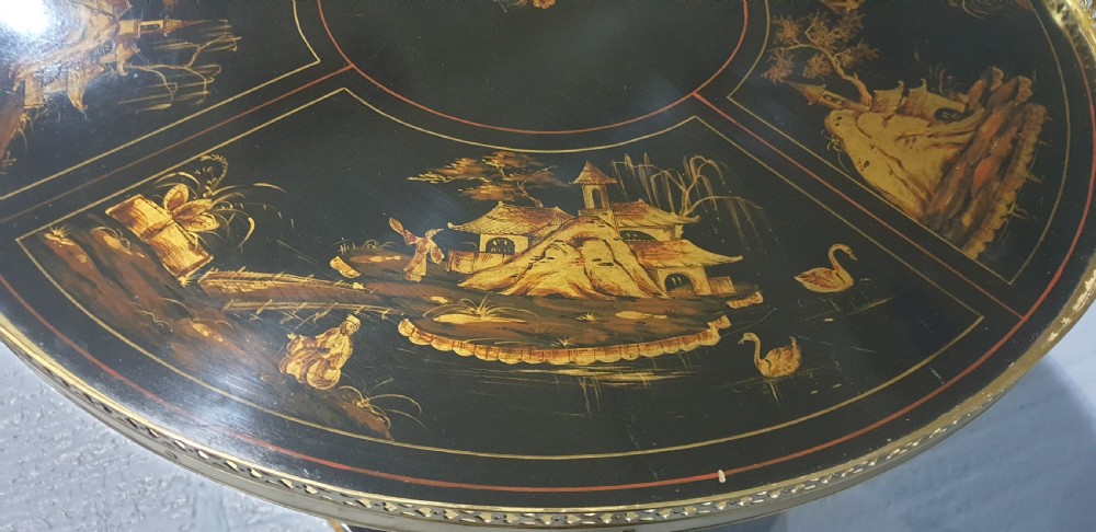 Superb Chinoiserie Laquered And Gilt Centre Table View XII