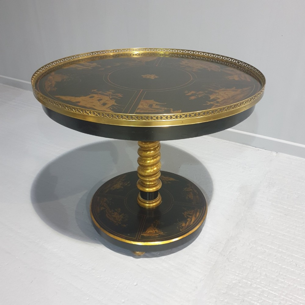 Superb Chinoiserie Laquered And Gilt Centre Table