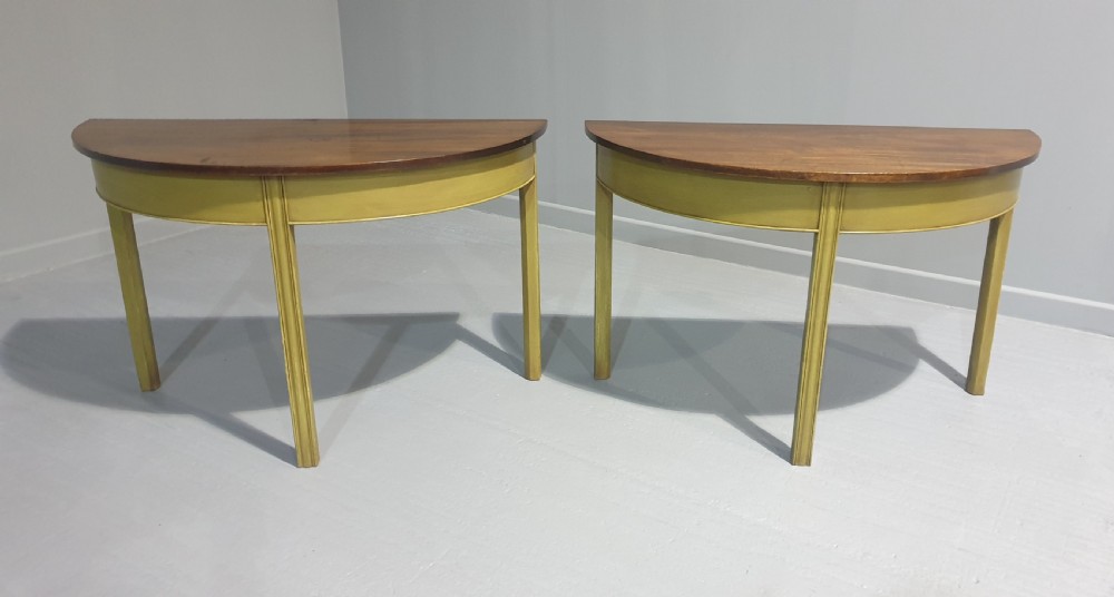 Pair Georgian Mahogany Console Tables View II