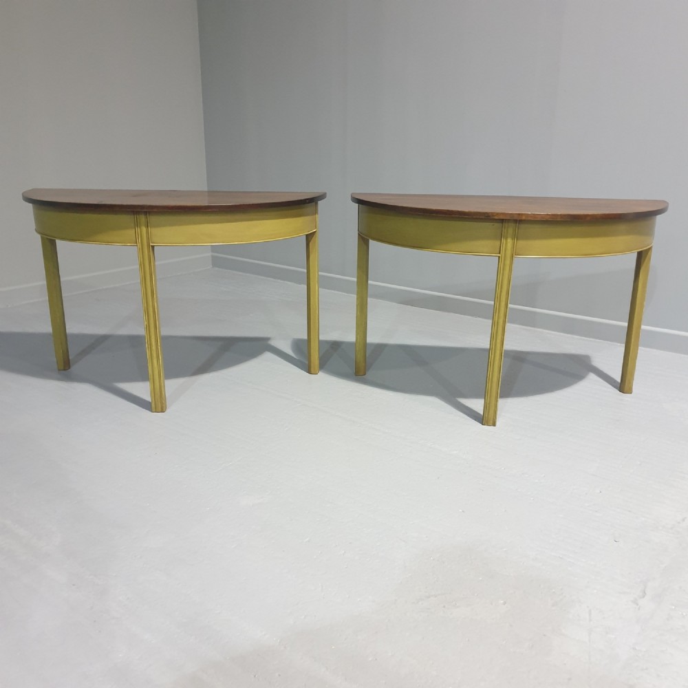Pair Georgian Mahogany Console Tables