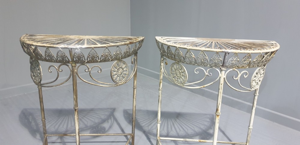 Pair French Metal Console Tables View II