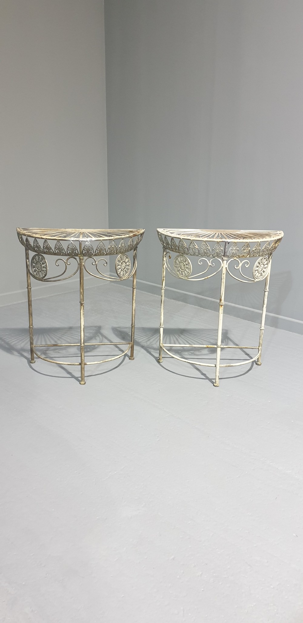 Pair French Metal Console Tables View III
