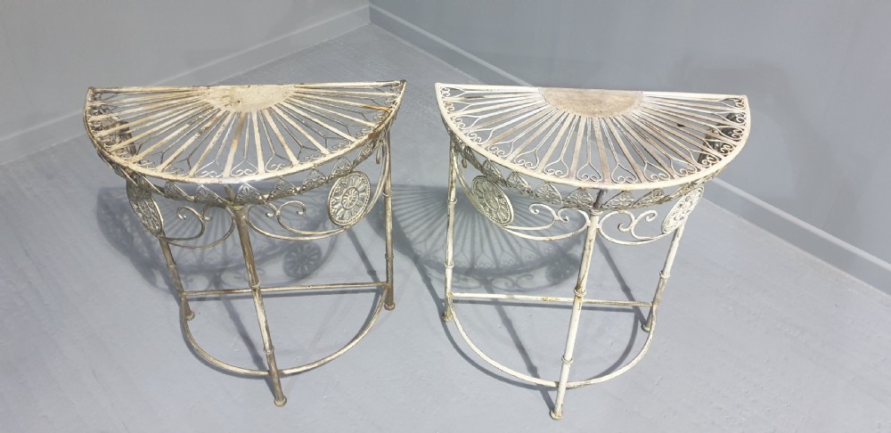 Pair French Metal Console Tables View IV