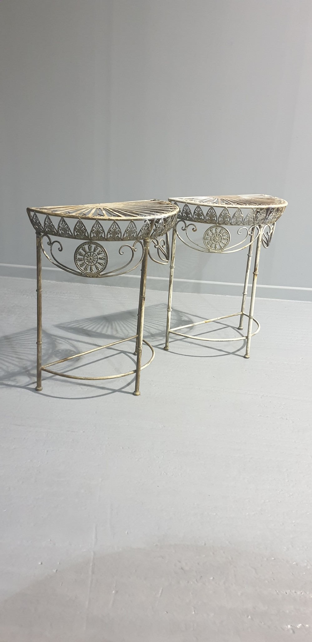 Pair French Metal Console Tables View VI