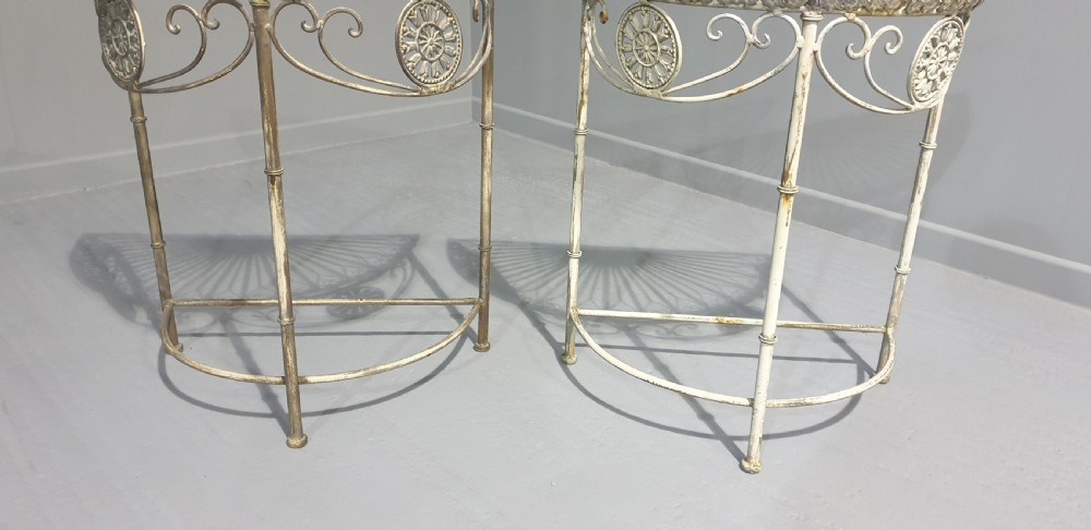 Pair French Metal Console Tables View VII