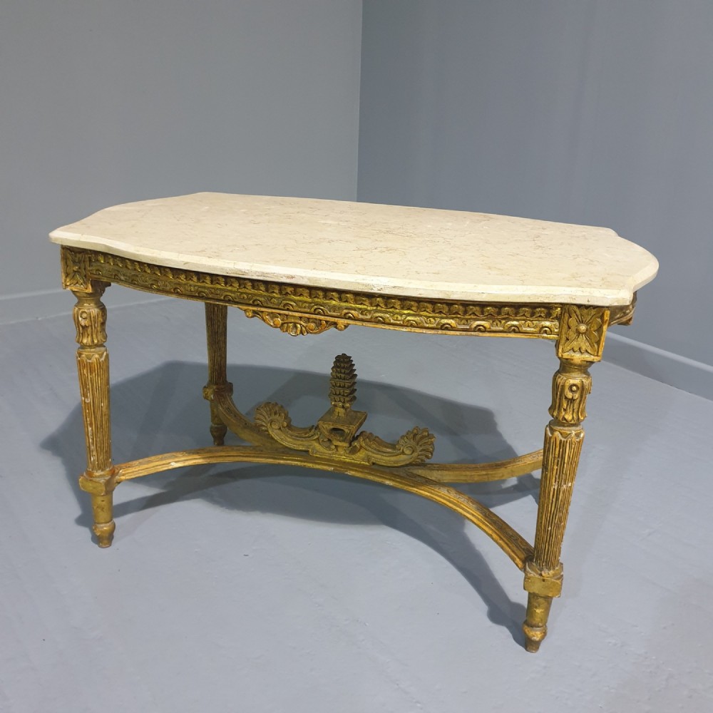 Superb French Gilt Coffee Table