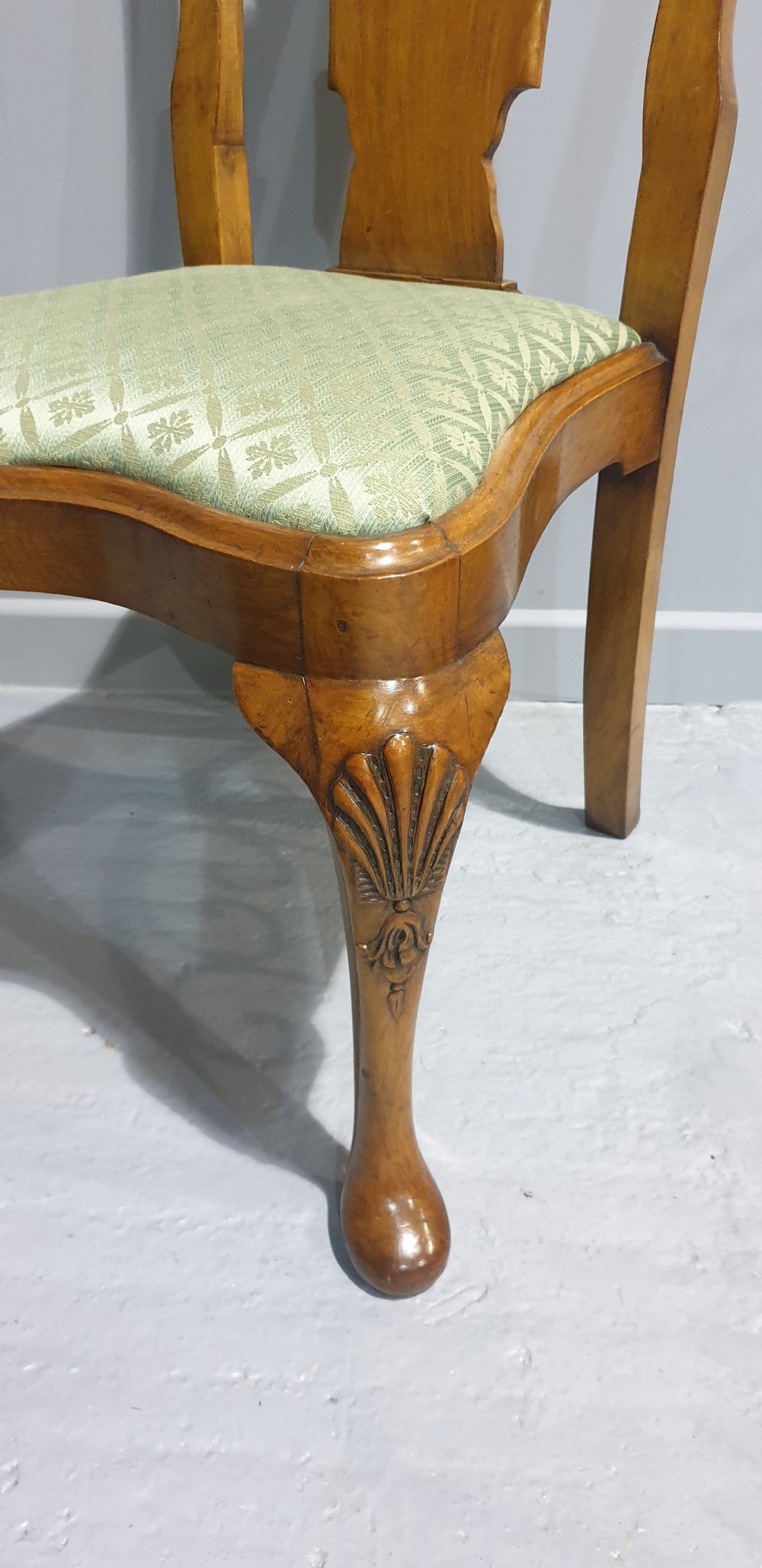 Top Quality Set Eight Solid Walnut Dining Chairs View IX