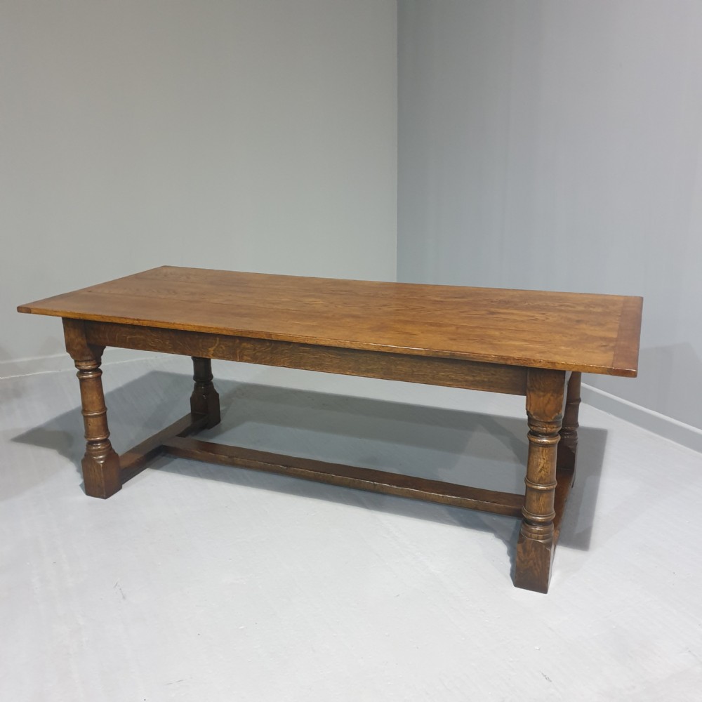 Top Quality Oak Plank Refrectory Kitchen Dining Table