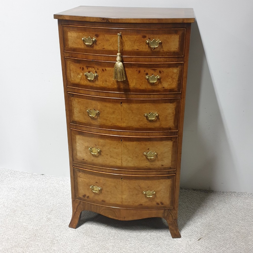 Tall Bow Front Chest of Drawers