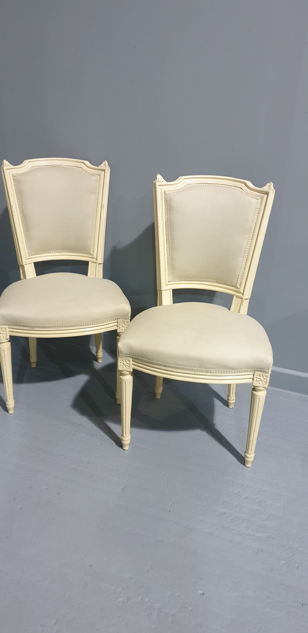 Set Six French Painted Dining Chairs View II
