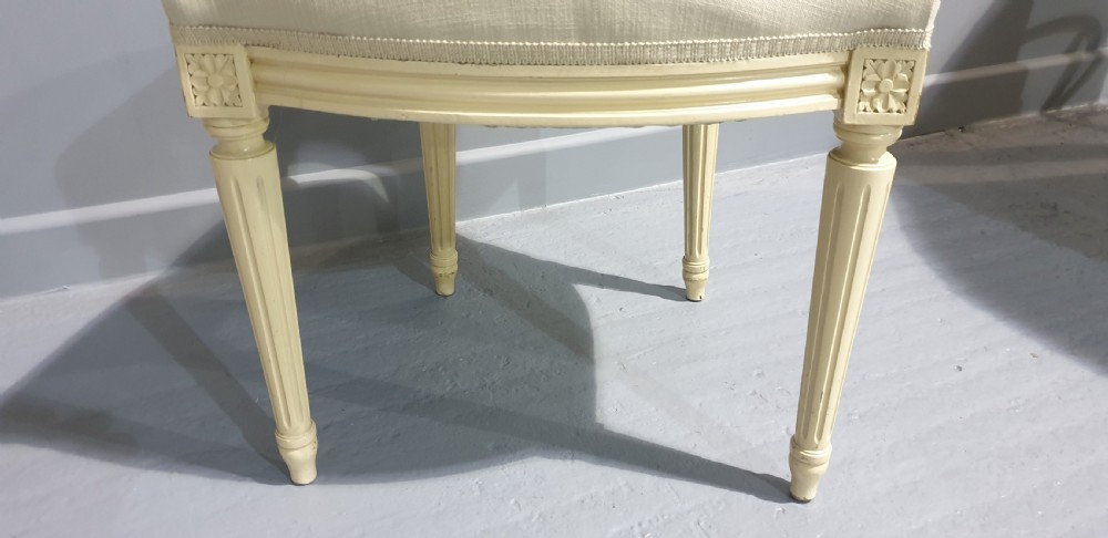 Set Six French Painted Dining Chairs View V