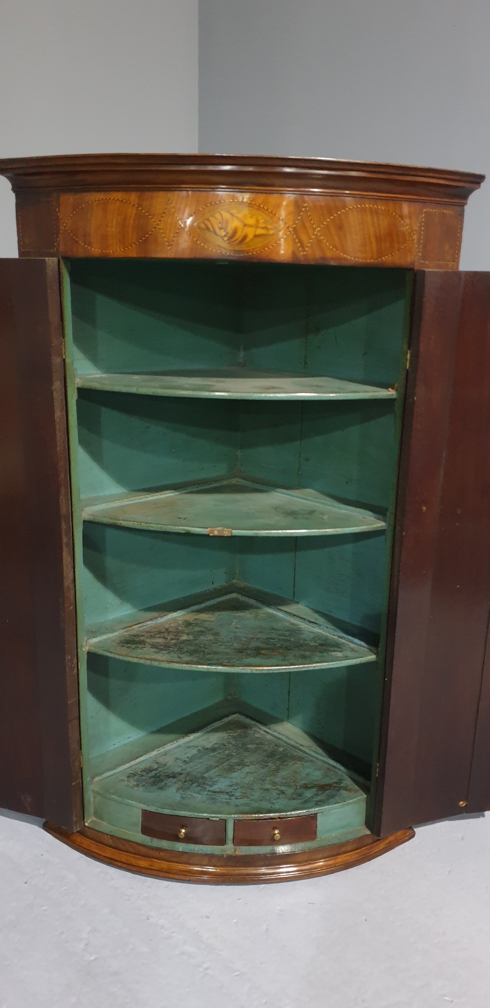 Lovely Georgian Hanging Corner Cabinet View III