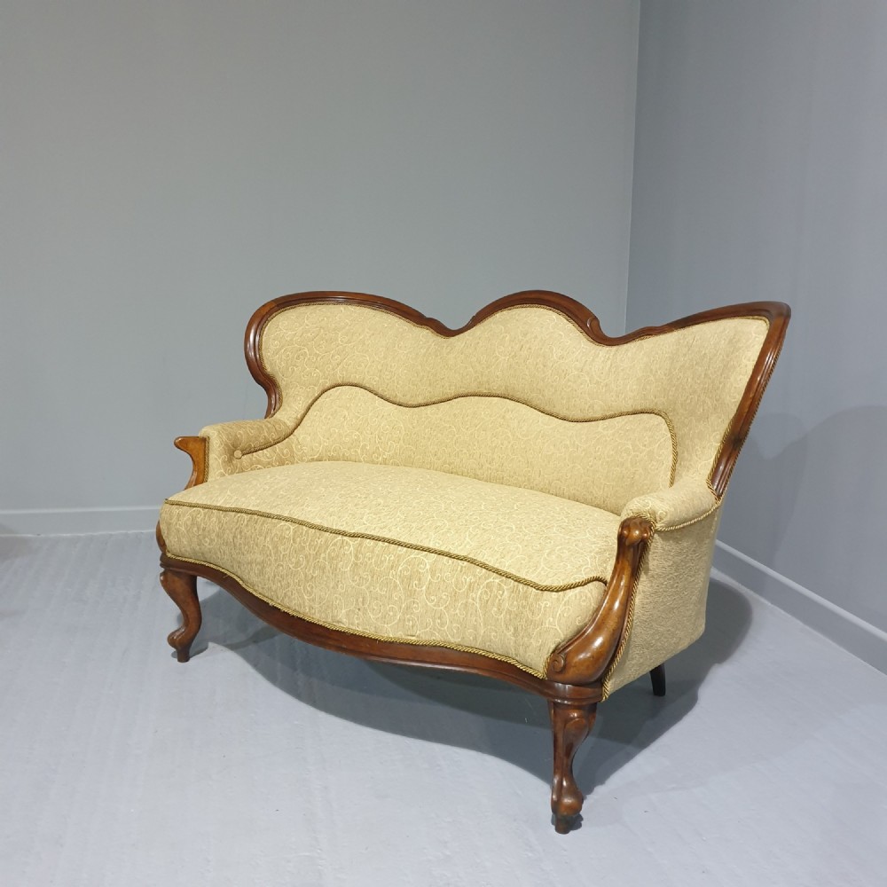 Superb Newly Upholstered Victorian Mahogany Sofa