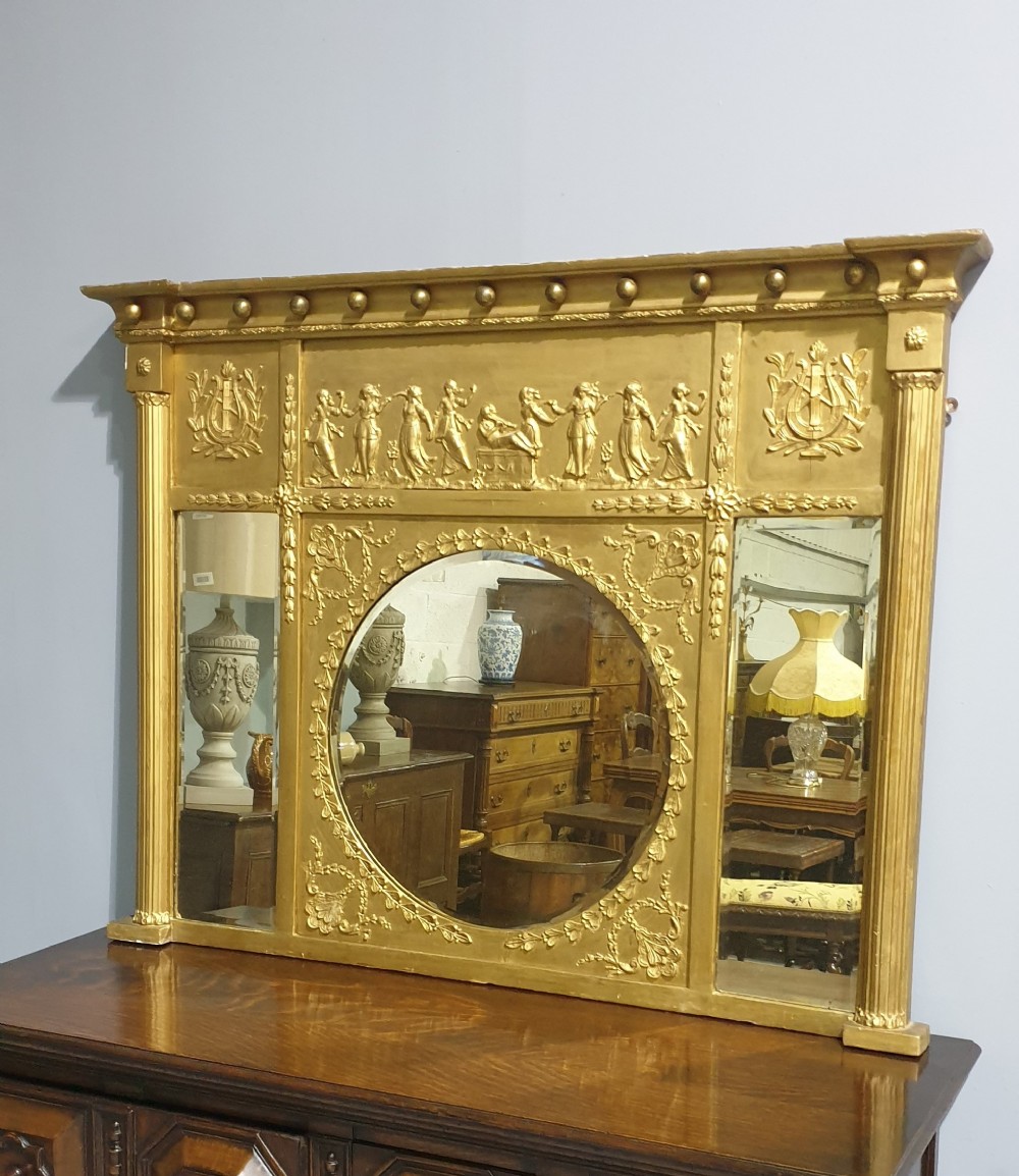 Regency Gilt Overmantle Mirror