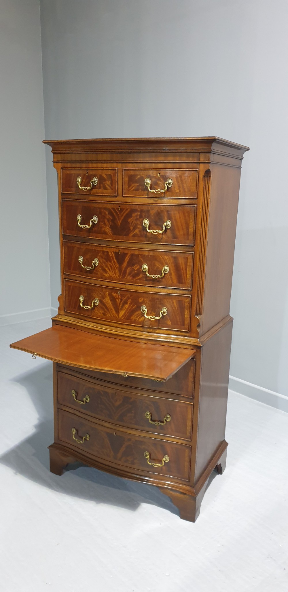Mahogany Chest on Chest of Seven Drawers View VI