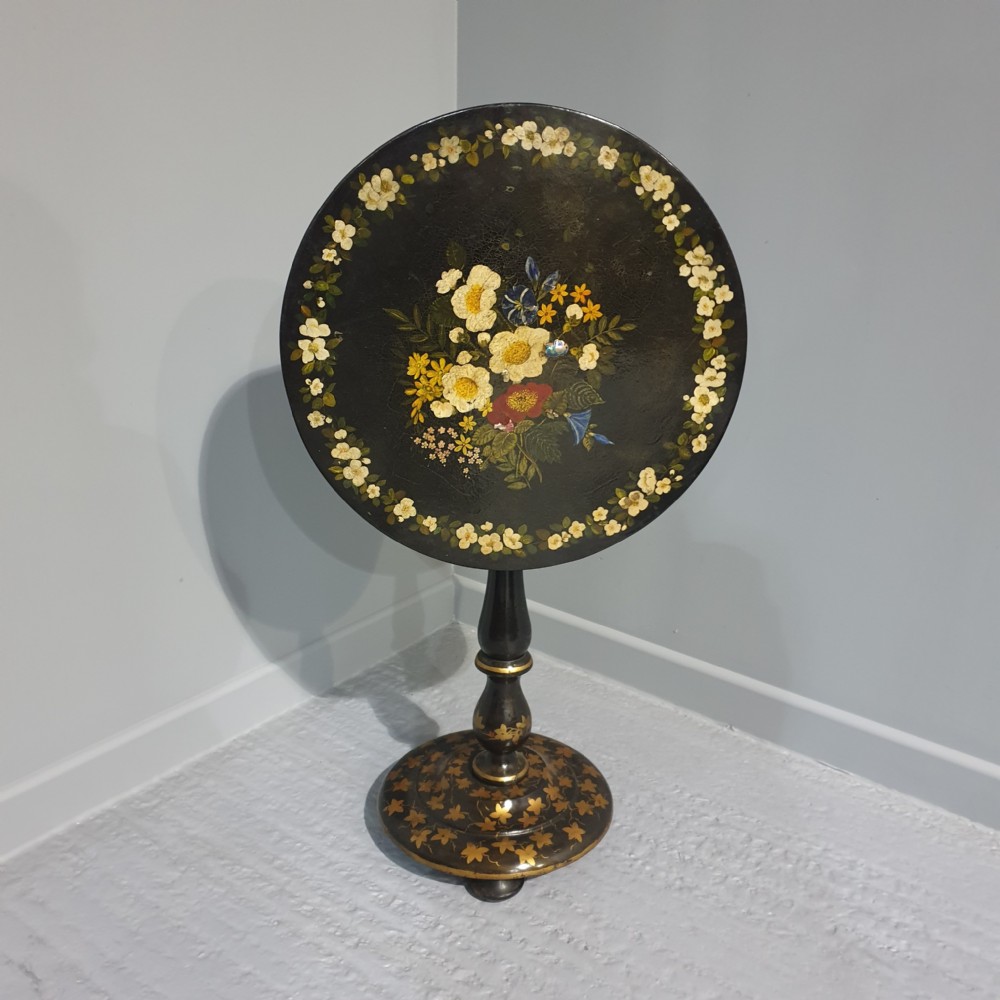 Victorian paper mache Pedestal Table