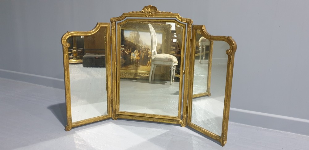 Gilt Tryptic Dressing Table Mirror View II