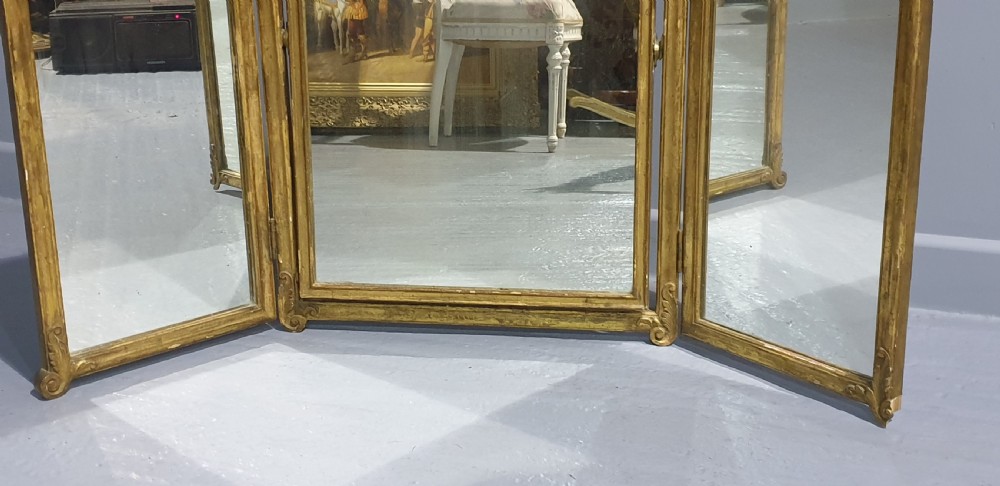 Gilt Tryptic Dressing Table Mirror View IV