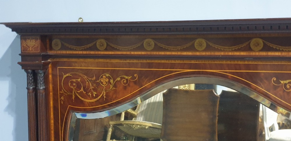 Outstanding Mahogany Overmantle Mirror View II