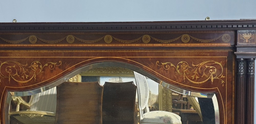 Outstanding Mahogany Overmantle Mirror View III
