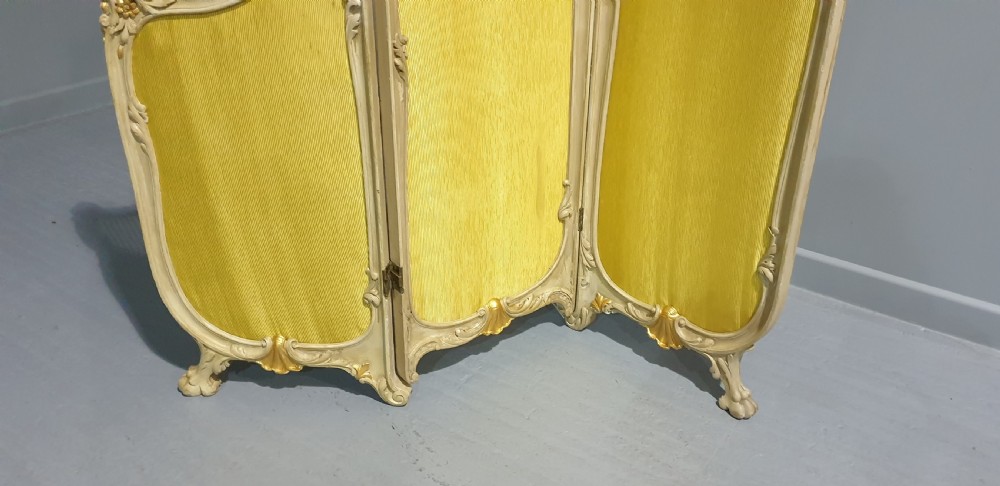 French Painted Three Fold Screen View IV
