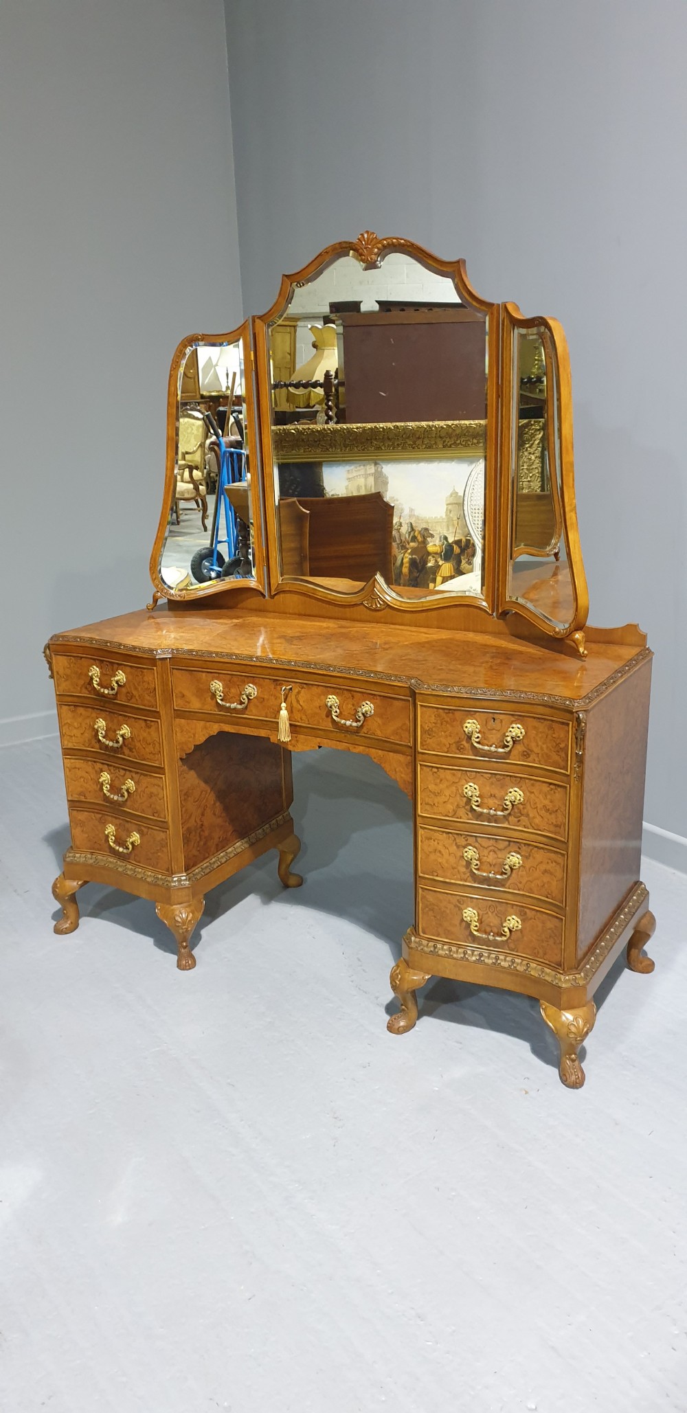 Beautiful Burr Walnut Dressing Table View III