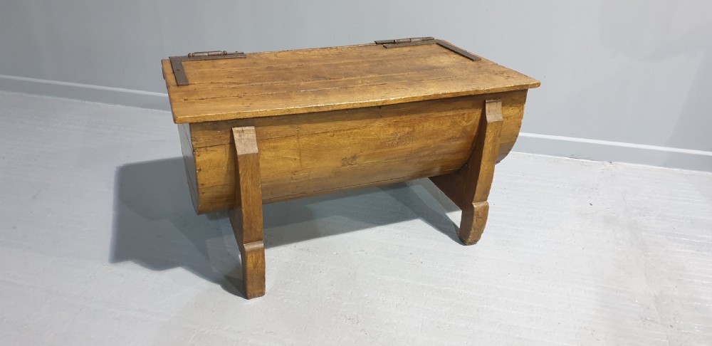 OUTSTANDING FRENCH ELM DOUGH BIN TRUNK